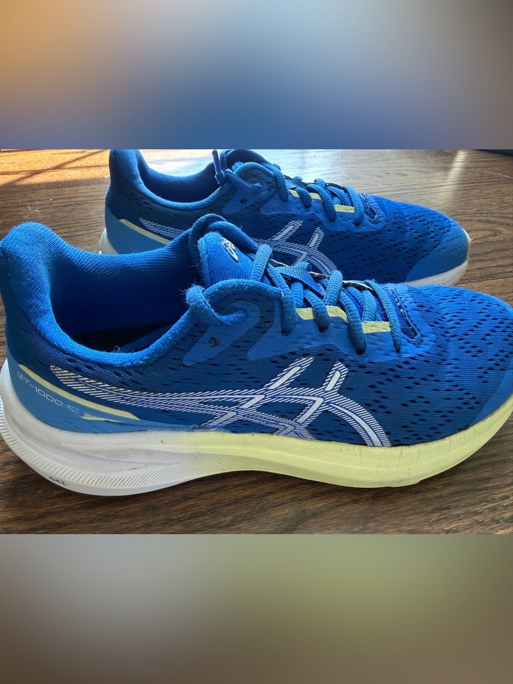 ASICS GT-1000 13 GS Grade School Running Shoes Blue Youth Size 5.5 EU 38